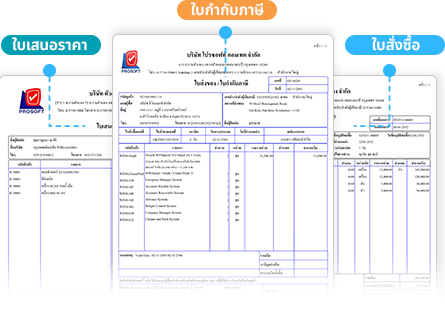 ใบเสนอราคา ใบแจ้งหนี้ ใบเสร็จรับเงิน