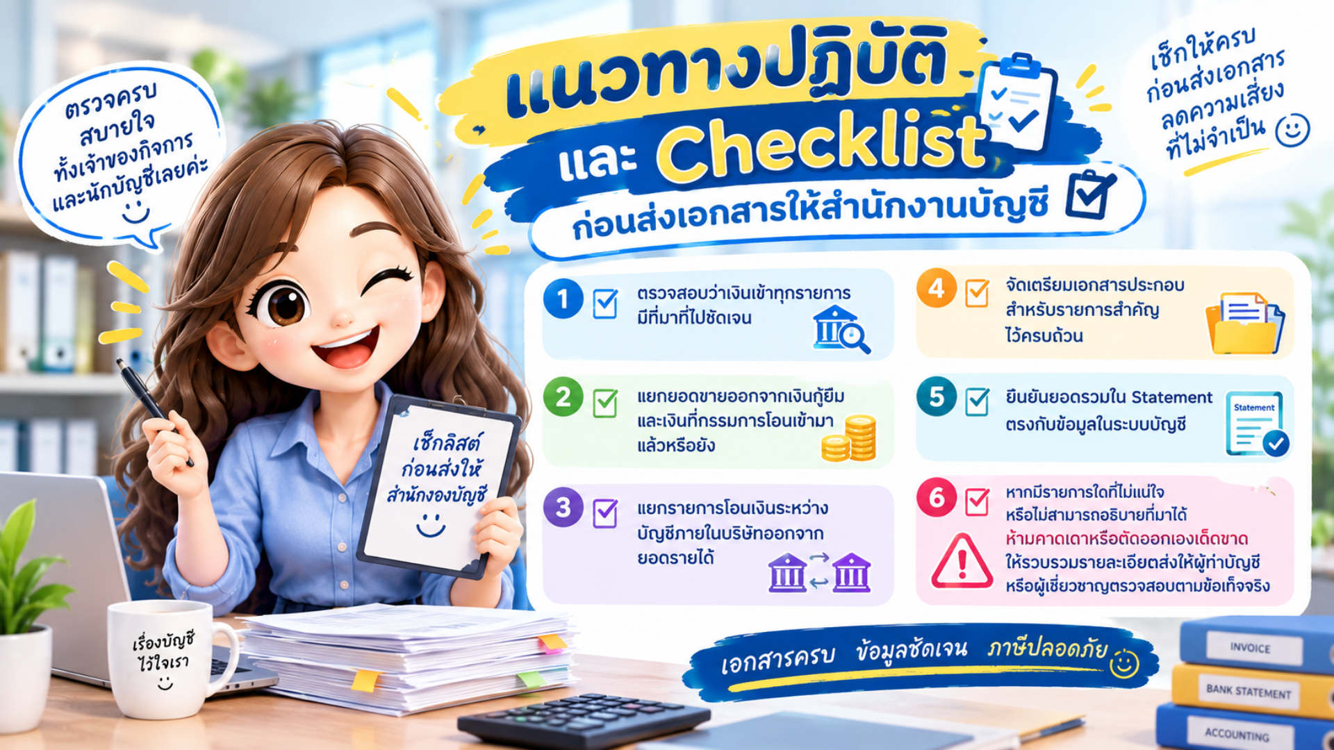 แนวทางปฏิบัติและ Checklist ก่อนส่งเอกสารให้สำนักงานบัญชี